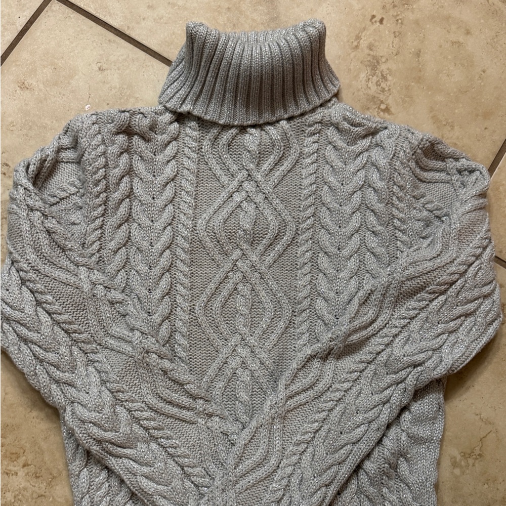 Ralph Lauren Gray Cable Knit Women's Sweater - Picture 2 of 3